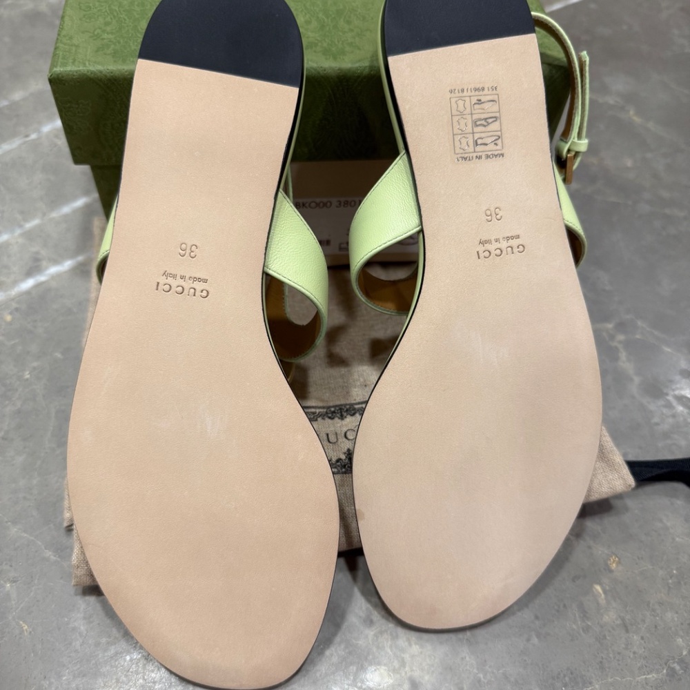 Gucci Charlotte Leather Thong, Size 36, NEW never worn - Picture 4 of 11